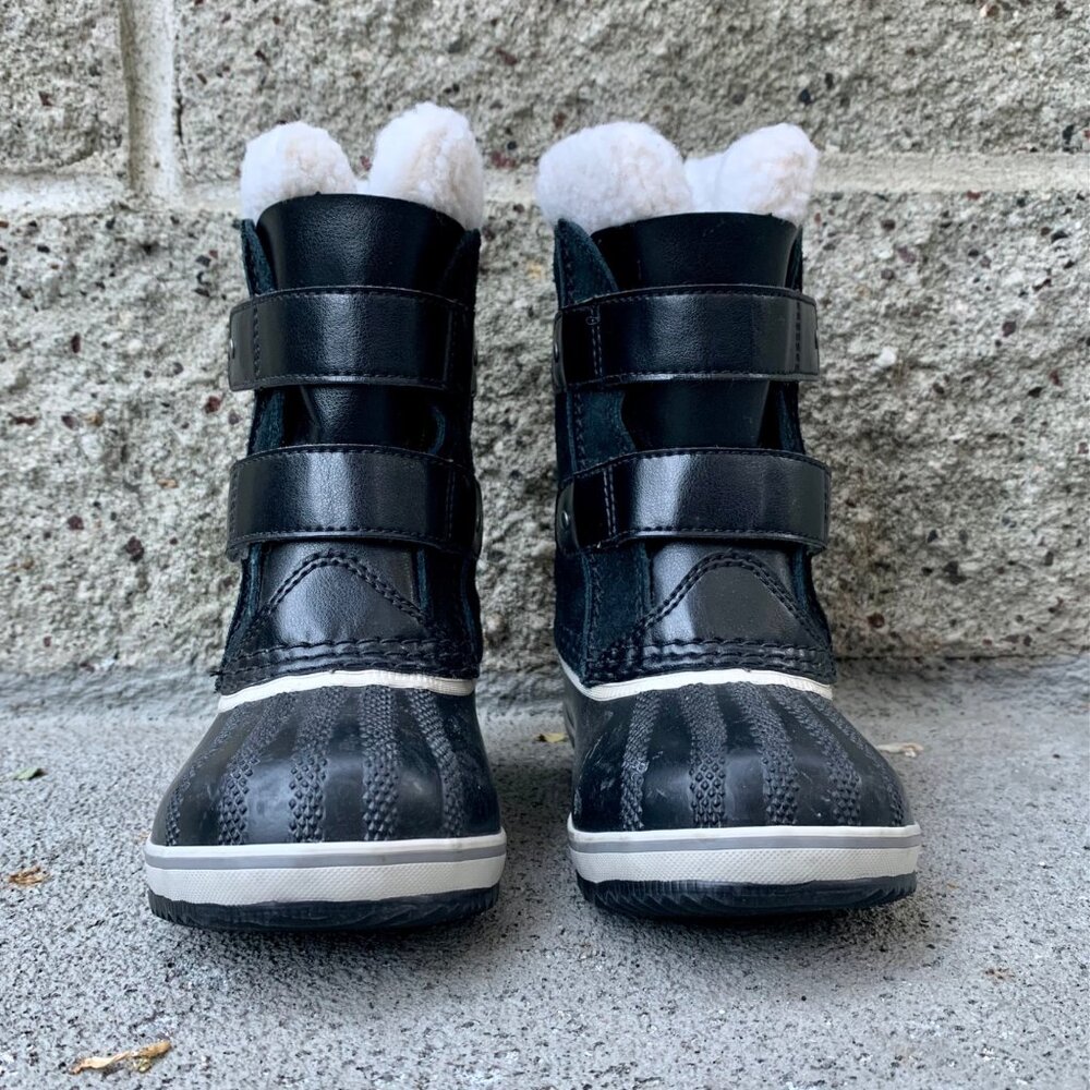SOREL 1964 Pac Snow Boots Kids 10 27 Faux Fur Black Waterproof Winter Boot Suede - Picture 14 of 14